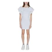 Only Midi Klänning Vår/Sommar Kollektion White, Dam