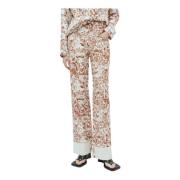 Rejina Pyo Grafisk Jacquard Denim Byxor Multicolor, Dam