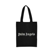 Palm Angels Logo Cabas Toteväska Black, Dam