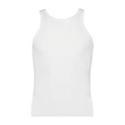 Saint Laurent Klassisk Tanktop Ärmelös Bomull White, Herr