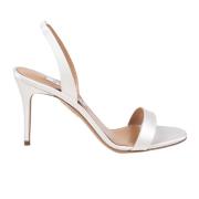 Aquazzura Vita Satin Stilettklackar Pumps White, Dam