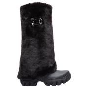 Rombaut Faux Fur Regnstövlar Tjock Sula Black, Dam