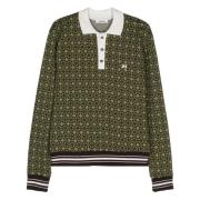 Wales Bonner Olive & Dark Brown Quarter Zip Top Multicolor, Herr