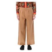 Bode Snap Wide Leg Pants Beige, Herr