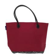 Burberry Vintage Pre-owned Tyg totevskor Red, Dam