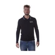 Emporio Armani EA7 Klassisk Polo Shirt för Män Black, Herr