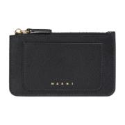 Marni Saffiano läderkortfodral Black, Dam