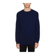 Daniele Alessandrini Ull Crewneck Tröja Blue, Herr