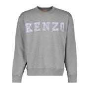 Kenzo Logo Sweatshirt Rund Hals Långärmad Gray, Herr