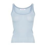 Max Mara Silkstickad Blå Top Blue, Dam