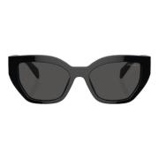 Prada Cat-Eye solglasögon i blank svart Black, Dam