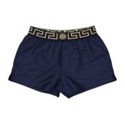 Versace Shorts med Medusa Elastisk Band Blue, Herr