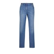 Versace Rak Ben Denim Jeans Blå Tvättad Blue, Dam