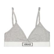 Versace Vintage '90s Brassiere Triangel V-ringning Gray, Dam