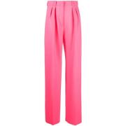 Sportmax Fuchsia Wide-Leg Tailored Trousers Pink, Dam