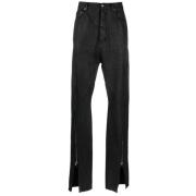 Rick Owens Svarta Denim Bolan Byxor Black, Herr