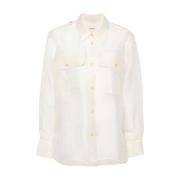 Khaite Elegant Missa Top Shirts White, Dam