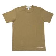 Comme des Garçons Bomull T-shirt i khaki med logotyp Green, Herr