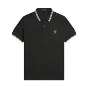 Fred Perry Grön Natt/Vit Snö Bomullspolo Green, Herr