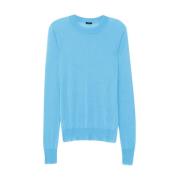 Joseph Cashair Rund Hals Jumper - Mörk Arktisk Blue, Herr