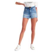 PINKO Mörka Denim Shorts för Kvinnor Blue, Dam