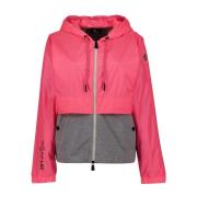 Moncler Tvåfärgad huva med dragkedja Pink, Dam