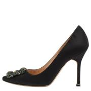 Manolo Blahnik Pre-owned Pre-owned Satin klackskor Black, Dam