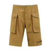 Aspesi Linne Bermuda Shorts med Fickor Beige, Herr