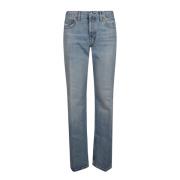 Re/Done Klassiska Straight Leg Jeans Blue, Dam