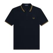 Fred Perry Slim Fit Twin Tipped Polo Black, Herr