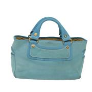 Celine Vintage Pre-owned Mocka handvskor Blue, Dam