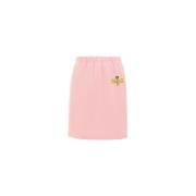 Chiara Ferragni Collection Rosa Bomull Mini Kjol Stretch Pink, Dam