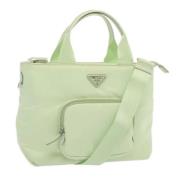 Prada Vintage Pre-owned Tyg axelremsvskor Green, Dam