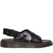 Dr. Martens Svarta platta sandaler för vuxna Black, Dam