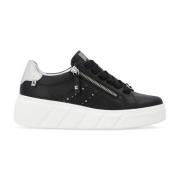 Rieker Svarta Sneakers för Kvinnor Black, Dam