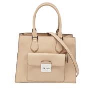 Michael Kors Pre-owned Pre-owned Laeder totevskor Beige, Dam