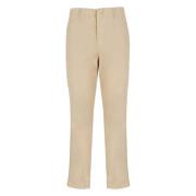 Dondup Beige Bomullbyxor med Fickor Beige, Dam