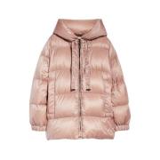 Max Mara Stilren Kort Pufferjacka Pink, Dam