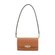 Pourchet Paris Klassisk Crossbody Väska Kamel Brown, Dam