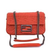 Fendi Vintage Pre-owned Laeder crossbodyvskor Orange, Dam