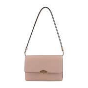 Pourchet Paris Elegant Crossbody Väska med Flera Fack Pink, Dam