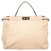 Fendi Vintage Pre-owned Laeder handvskor Beige, Dam