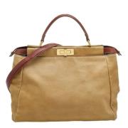 Fendi Vintage Pre-owned Laeder handvskor Brown, Dam