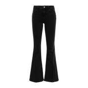 Liu Jo Svart Denim Flared Jeans Black, Dam