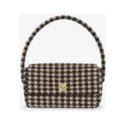 Anine Bing Houndstooth Wool Baguette med Turnlock Hardware Multicolor,...