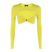 Elisabetta Franchi Stilfull TOP för modeälskare Yellow, Dam