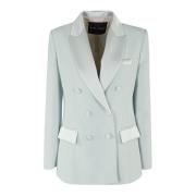 Hebe Studio Elegant Georgia Blazer i Cady Tyg Green, Dam