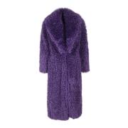 Aniye By Faux Fur Jacka Purple, Dam