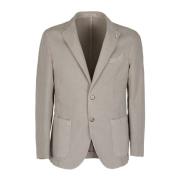 L.b.m. 1911 Diagonal Linen Jacket Beige, Herr