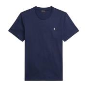 Ralph Lauren Ribbad Crew Neck Polo Shirt Blue, Herr